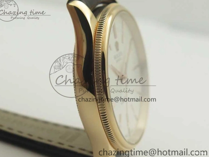 MiroTime 0123 Cellini Time 50509 RG MKF Best Edition White Dial Sticks Marker on Brown Leather Strap A3132 V SoftTouch 3405